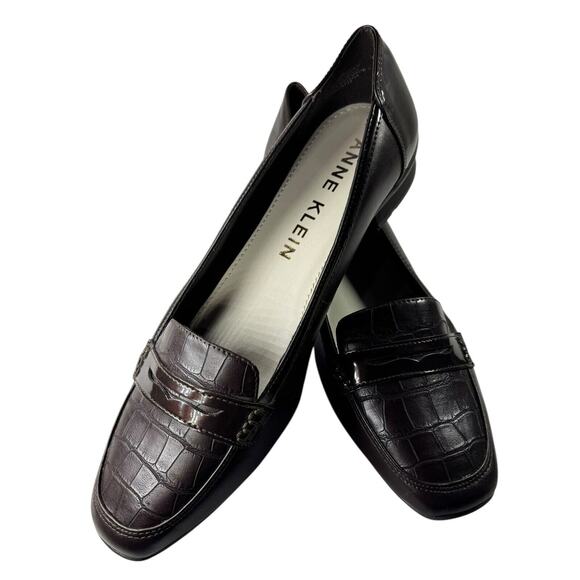 Anne Klein Women’s Loafers Iflex Brown Animal Print Flats Leather Size 11 Shoes - Picture 7 of 12